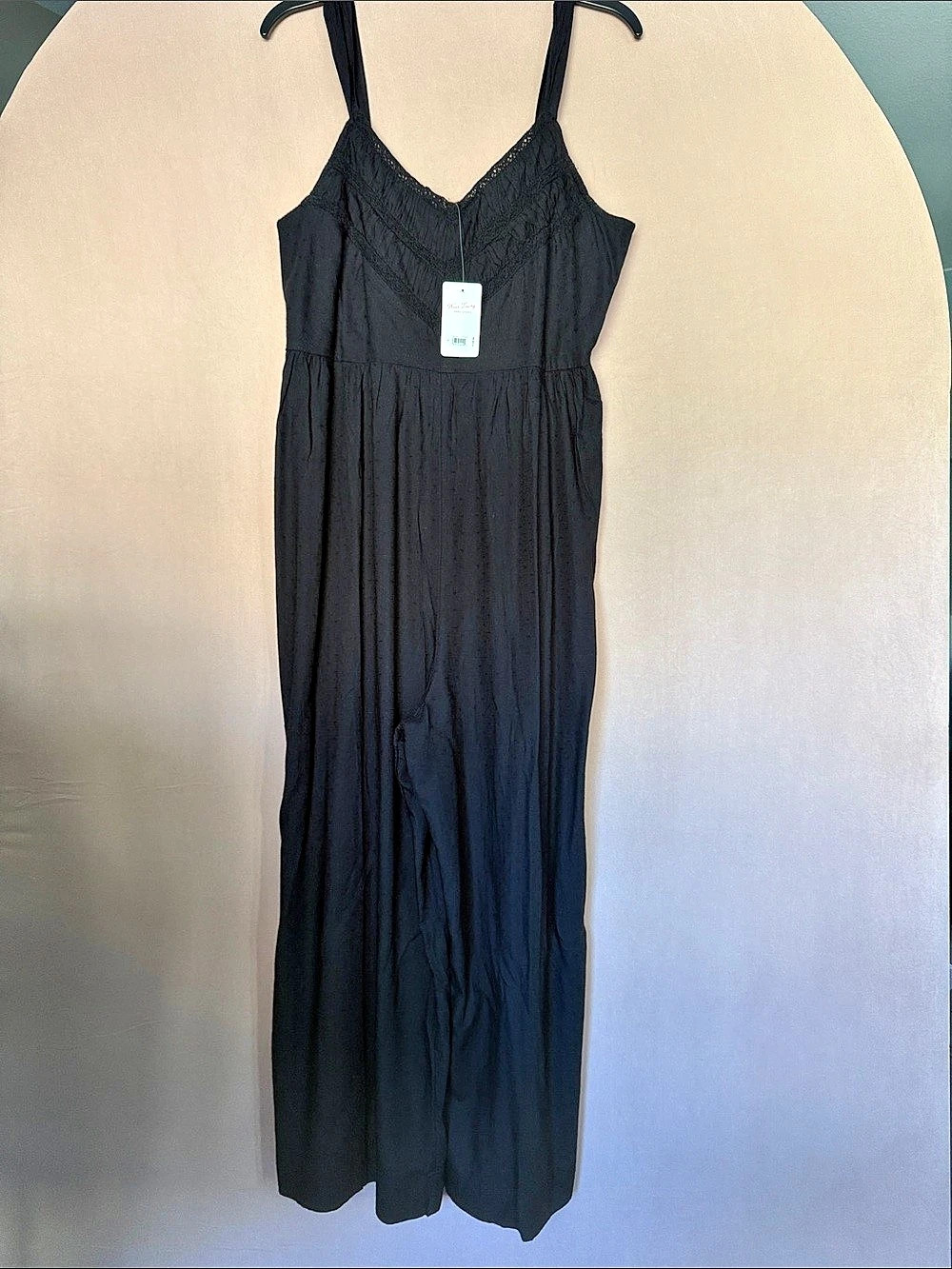Wear Lucky Black Romper Jumpsuit Size Large NWT